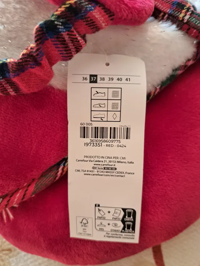 Set natalizio Tex pantofole e maschera