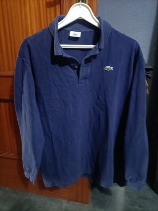 Polo Lacoste Manga Larga Azul XXL