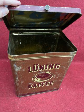 Antigua lata grande Lüning Kaffee