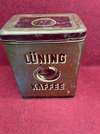 Antigua lata grande Lüning Kaffee