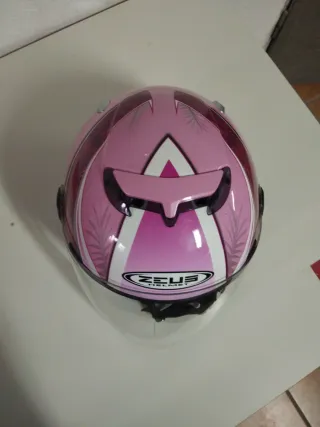 Casco de moto rosa Zeus