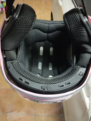 Casco de moto rosa Zeus
