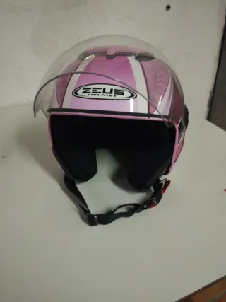 Casco de moto rosa Zeus