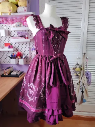 Vestido casual Lolita Alice Girl granate nuevo