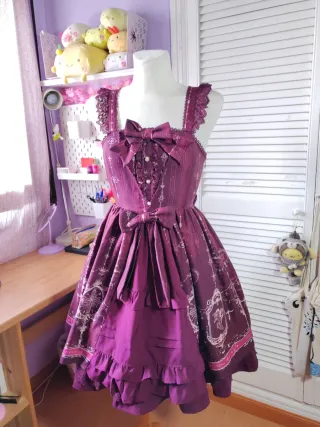 Vestido casual Lolita Alice Girl granate nuevo