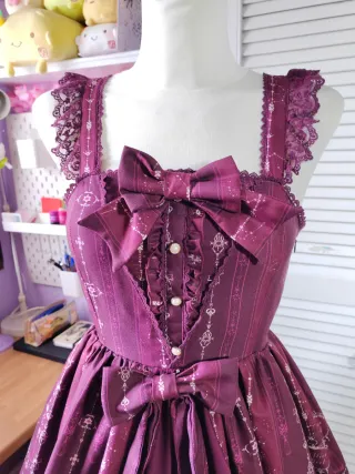 Vestido casual Lolita Alice Girl granate nuevo