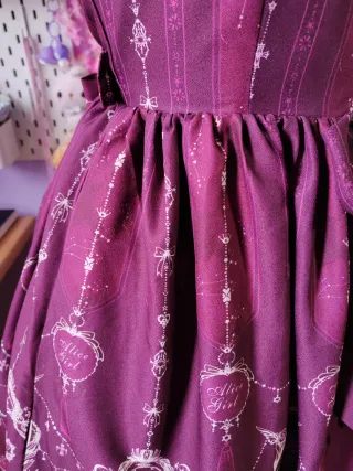 Vestido casual Lolita Alice Girl granate nuevo