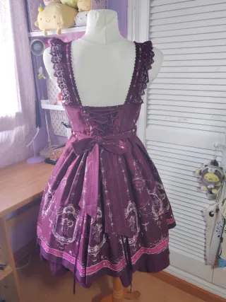 Vestido casual Lolita Alice Girl granate nuevo