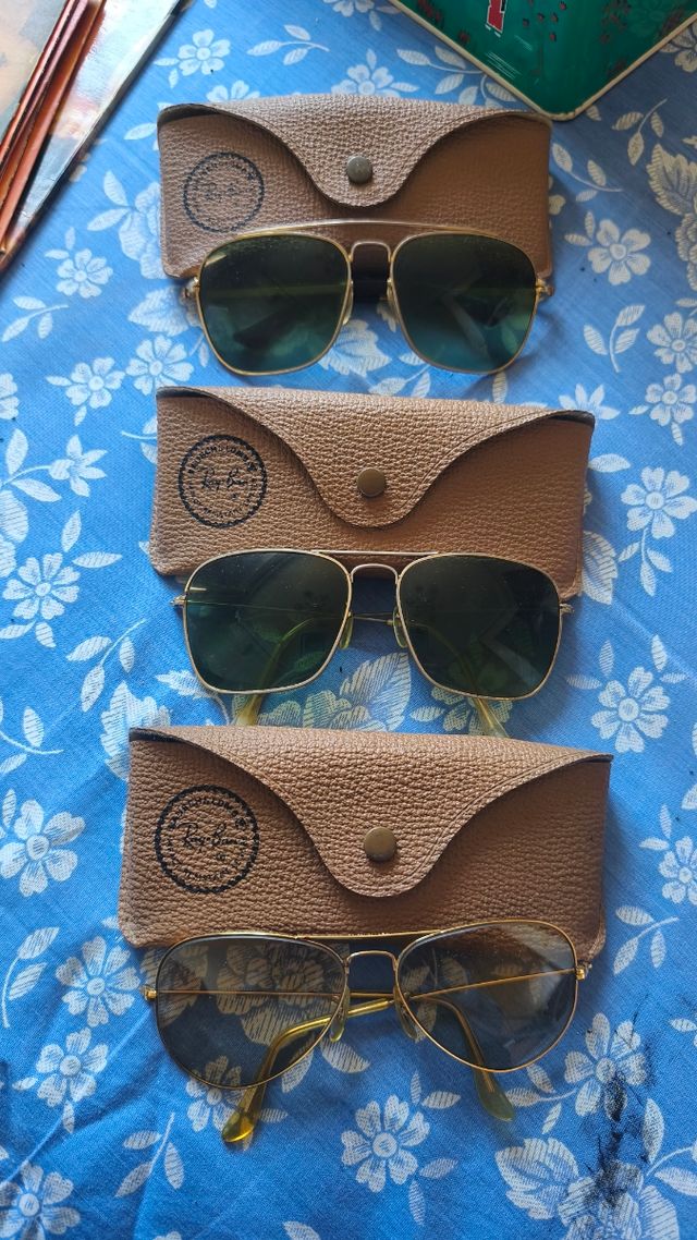 Gafas Ray-Ban Vintage Doradas y Verdes