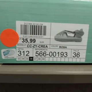 Sandalias planas verano talla 36 sin estrenar