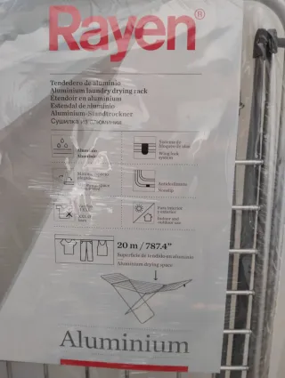 Tendedero plegable aluminio Raven