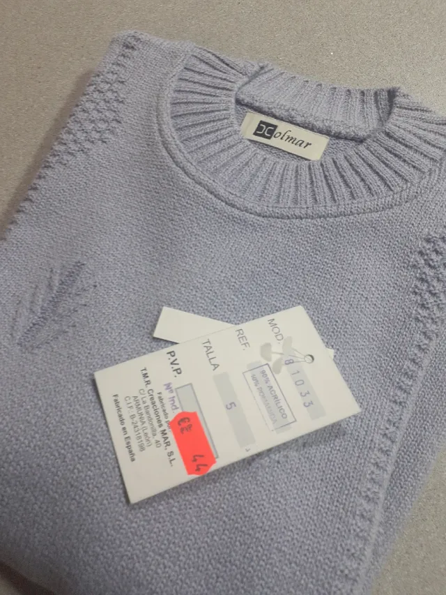 2 Jerseys punto cuello polo y redondo mujer talla