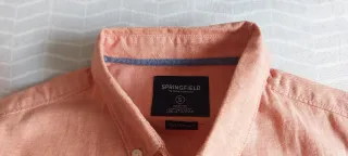 Camisa de manga larga en salmón con coderas