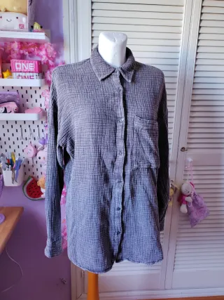 New Yorker Fb sister hipster Oversized camisa gris