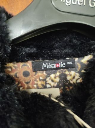 Chaquetón Piel Sintética Negro