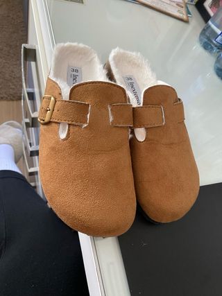 Zuecos InExtenso Talla 38 Marrones Forrados