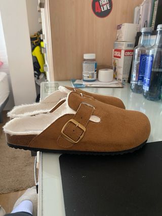 Zuecos InExtenso Talla 38 Marrones Forrados