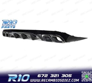 DIFUSOR MERCEDES CLASE E C238 16- AMG NEGRO BRILLO LOOK E63