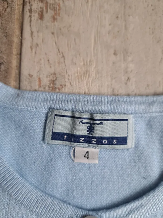 Chaqueta niña Tizzas azul con flor