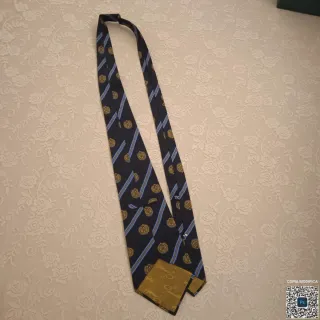 Pancaldi Cravatta Blu e Oro