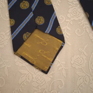 Pancaldi Cravatta Blu e Oro