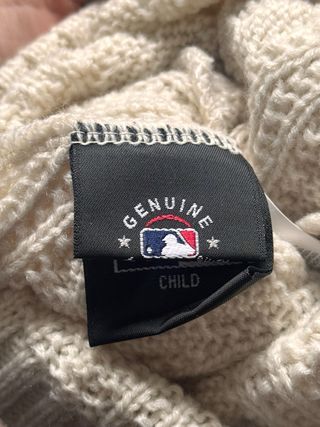 Gorro New York Yankees Beige Pom Pom