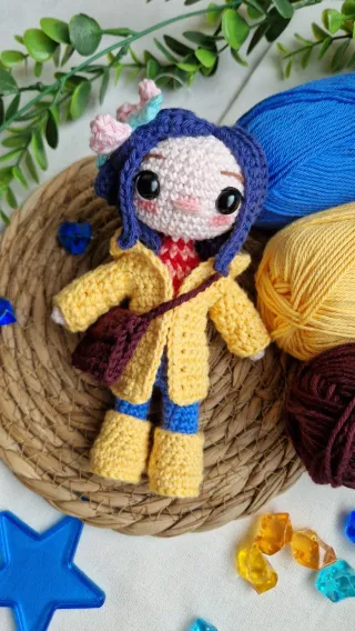 Muñeca Coraline Amigurumi Tejida