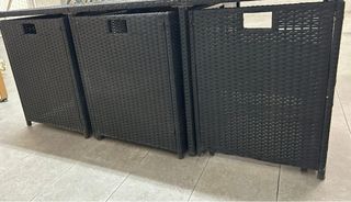 Mesa exterior ratán 6 sillones + 4 pufs