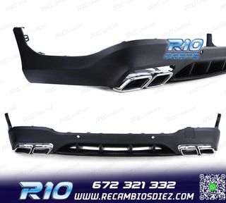 DIFUSOR MERCEDES GLC X253 15-18 LOOK AMG GLC63 PDC + COLAS E