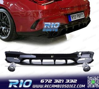 DIFUSOR MERCEDES CLA C118 19- AMG NEGRO BRILLO + COLAS ESCAP