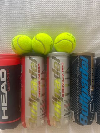 Lote 5 botes pelotas pádel Head y Bullpadel