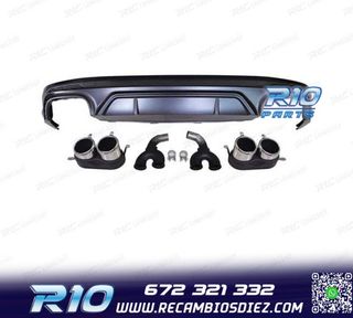 DIFUSOR AUDI Q5 S LINE 18-20 LOOK SQ5 + COLAS ESCAPE CROMO