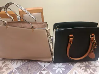 2 Bolsos Nuevos Beige y Negro