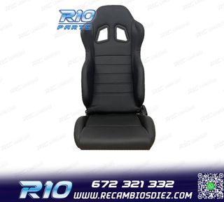 ASIENTO BAQUET UNIVERSAL LOOK SPARCO CUERO NEGRO