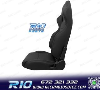 ASIENTO BAQUET UNIVERSAL LOOK SPARCO CUERO NEGRO