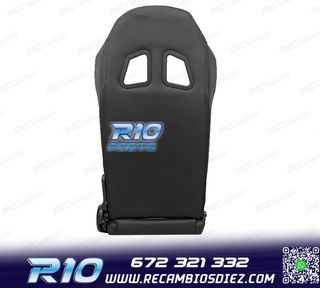 ASIENTO BAQUET UNIVERSAL LOOK SPARCO CUERO NEGRO