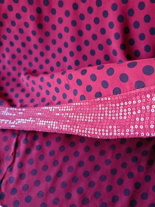 Camisa tirantes rojo lunares negros talla L mujer