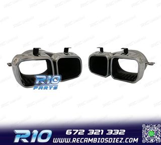 COLAS DE ESCAPE MERCEDES GLE W167 19- LOOK AMG GLE63 CROMO