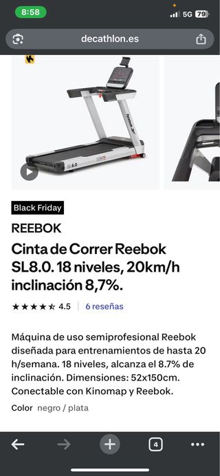 Cinta de correr Reebok