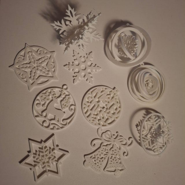 Set 10 decorazioni albero Natale