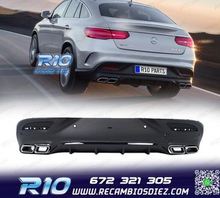 DIFUSOR MERCEDES GLE C292 COUPÉ NEGRO + COLAS ESCAPE
