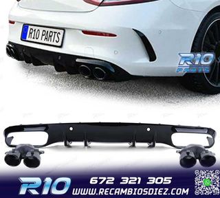 DIFUSOR MERCEDES CLASE C C205 COUPE 14-18 LOOK AMG PDC + COL