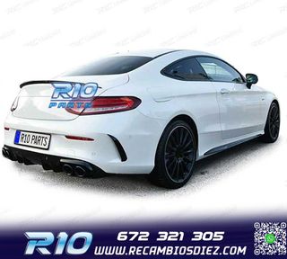 DIFUSOR MERCEDES CLASE C C205 COUPE 14-18 LOOK AMG PDC + COL