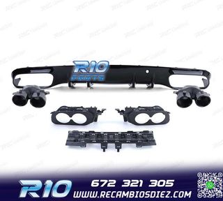 DIFUSOR MERCEDES CLASE C C205 COUPE 14-18 LOOK AMG PDC + COL