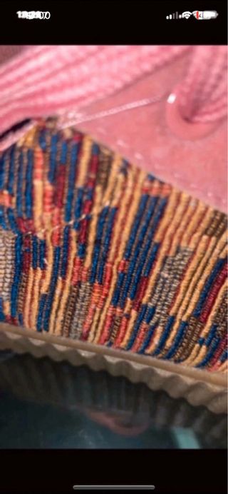 Zapatillas ante rosa y estampado talla 40