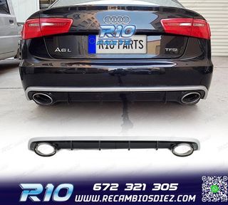 DIFUSOR AUDI A6 4G 11-14 LOOK RS + COLAS DE ESCAPE