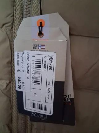 Cazadora Napapijri beige y verde nueva