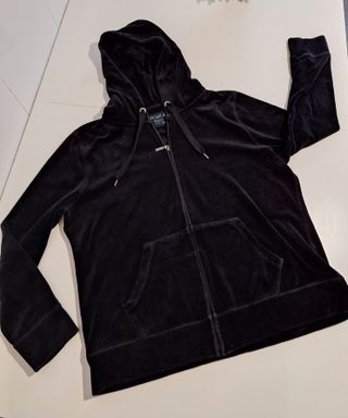 Chaqueta CHÁNDAL mujer negra terciopelo talla XL