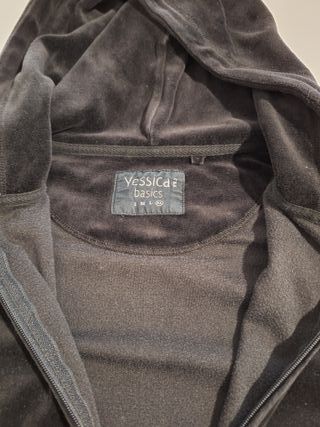 Chaqueta CHÁNDAL mujer negra terciopelo talla XL