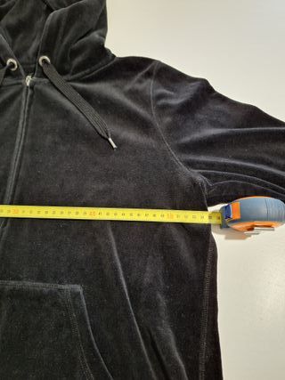 Chaqueta CHÁNDAL mujer negra terciopelo talla XL